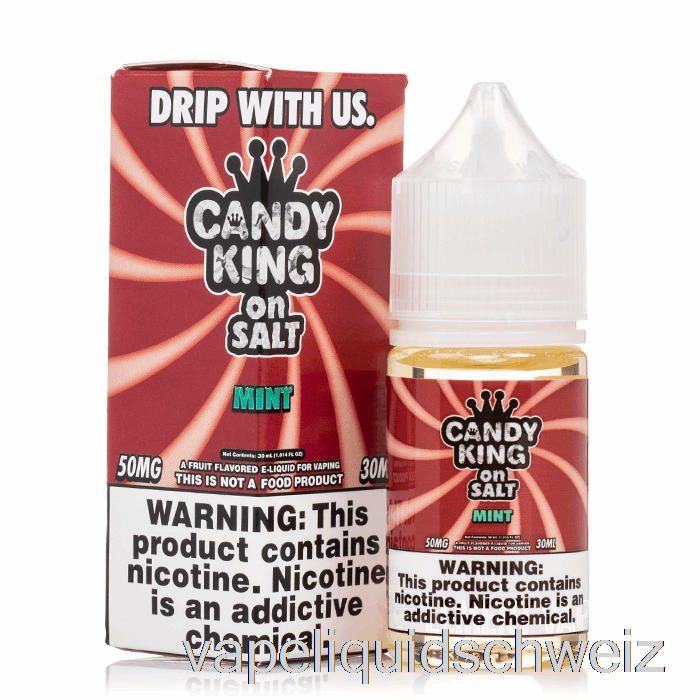 Minze - Candy King Salts - 30ml 50mg Vape Ohne Nikotin
